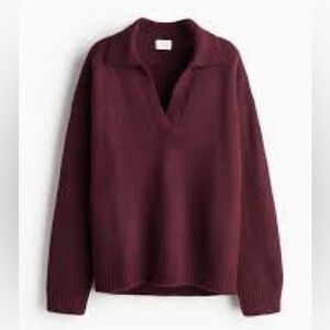 H&M v neck collared sweater XL